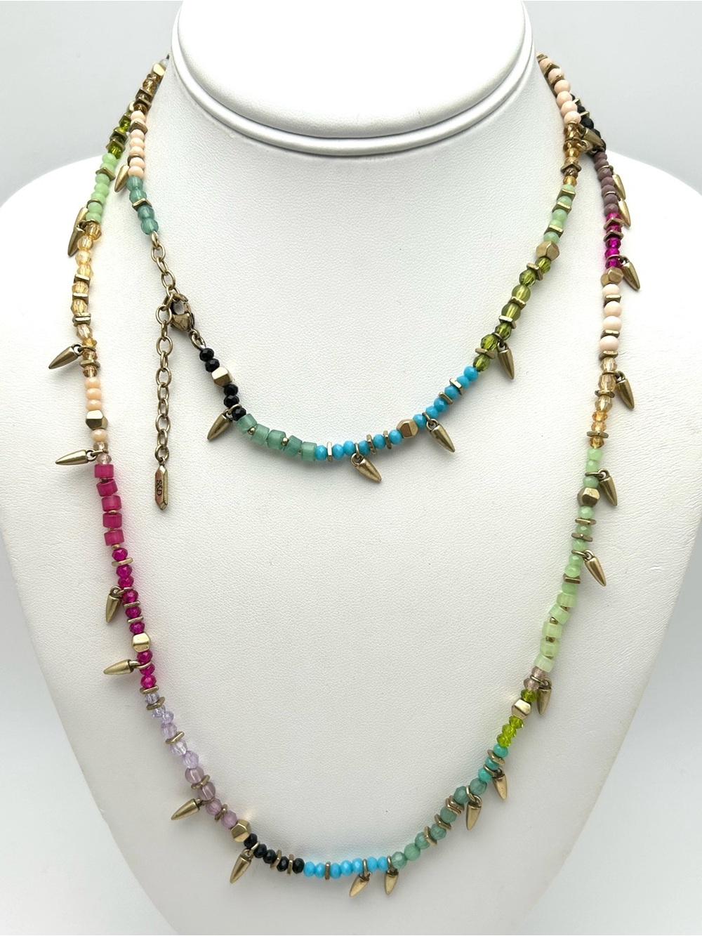 Stella & Dot Colorful Beaded Necklace 40”